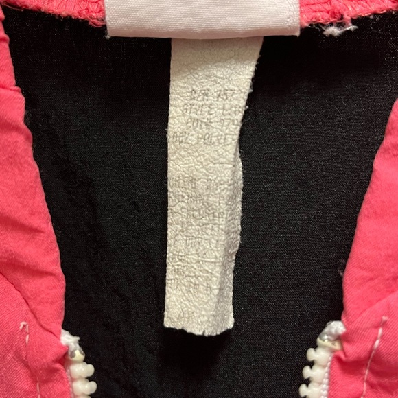 Teddi Sport Women’s VTG 80’s Track Jacket Black, White, Pink & Turquoise Large - Picture 7 of 8